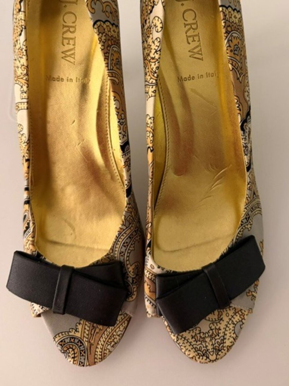 J Crew Molly Paisley Peep Toe Pumps, Size 8 1/2, Worn Once - Excellent Condition